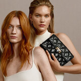 Lottie Pillow Clutch Navy Quilted Lambskin
