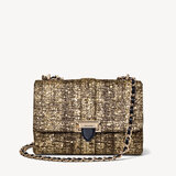 Large Lottie Bag Gold Glitter Tweed