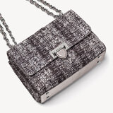Large Lottie Bag Silver Glitter Tweed