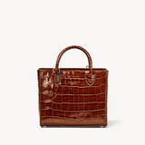 Mini Madison Tote Deep Shine Chestnut Croc