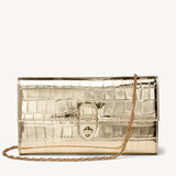Mayfair Clutch Gold Metallic Croc