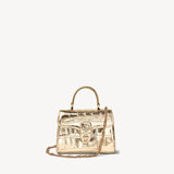 Nano Mayfair Gold Metallic Croc