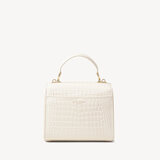 Midi Mayfair Bag Ivory Patent Croc