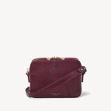 Camera 'A' Bag Burgundy Pebble