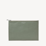 Large Essential Flat Pouch Sage Pebble