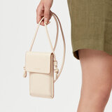 Ella Phone Pouch Ivory Pebble
