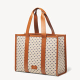 Henley Tote Jacquard Canvas & Smooth Tan