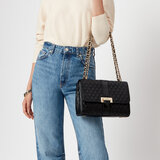 Large Lottie Bag Black Quilted Kaviar