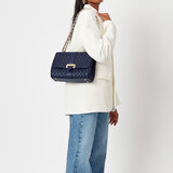 Large Lottie Bag Navy Quilted Kaviar