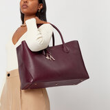 London Tote Burgundy Pebble