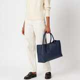 London Tote Navy Pebble