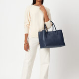 London Tote Navy Pebble