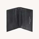 Double Fold Credit Card Case Black Lizard
