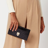 Mayfair Clutch Black Patent Croc