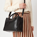 Midi London Tote Black Pebble
