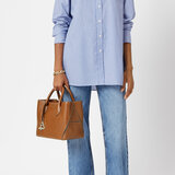 Midi London Tote Tan Pebble