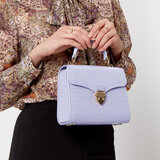 Midi Mayfair Bag Deep Shine English Lavender Small Croc