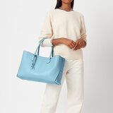London Tote Azure Blue Pebble
