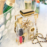 Crystal Star Clutch Transparent Acrylic with Sun & Stars