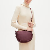 Stella Satchel Burgundy Pebble