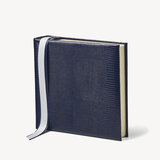 8-inch Lizard Print Leather Photo Album Midnight Lizard