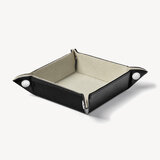 Mini Tidy Tray Smooth Black & Stone Suede