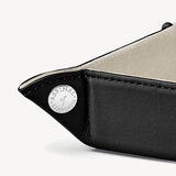 Mini Tidy Tray Smooth Black & Stone Suede