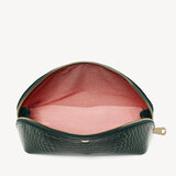 Large Cosmetic Case Evergreen Patent Croc
