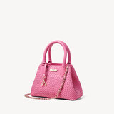 Paris Bag Raspberry Woven Leather