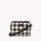 Camera Bag Navy & Ivory Woven Leather
