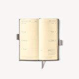 2024 Slim Pocket Leather Diary with Pen Latte Lizard