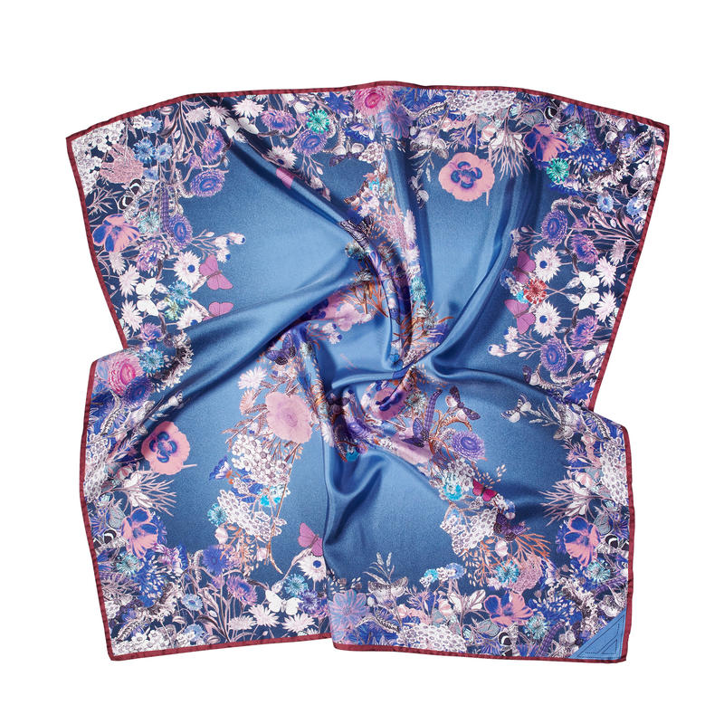 Ombre 'A' Floral Silk Scarf Ombre 'A' Floral...