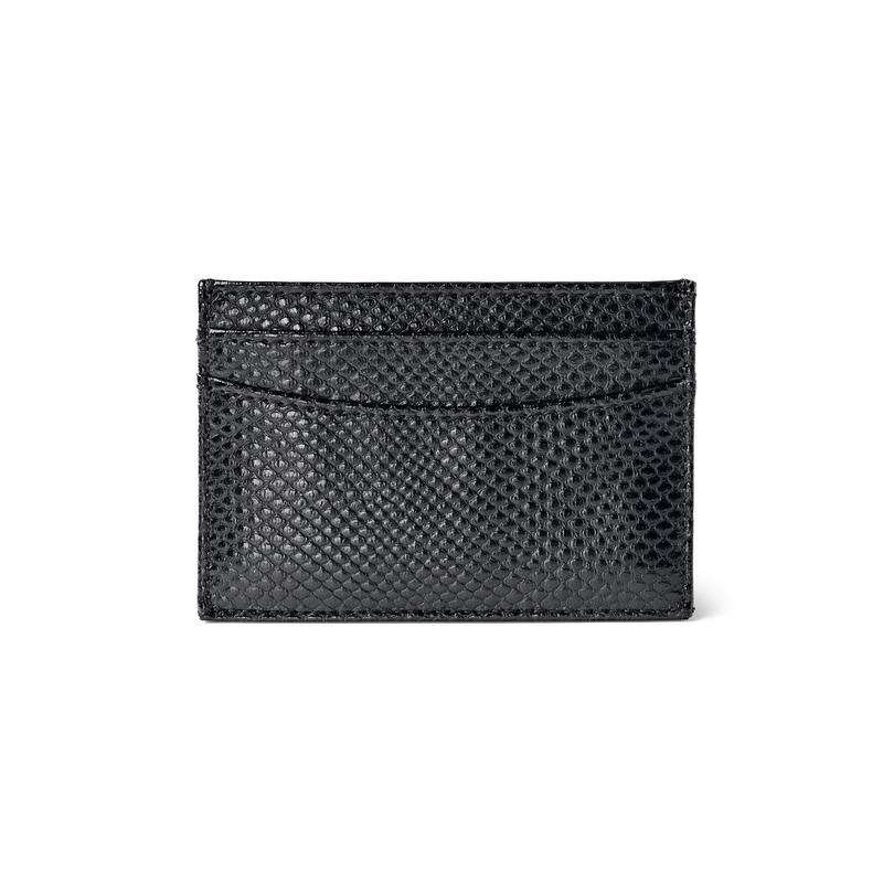 Slim Credit Card Case in Black Lizard Slim Credit Card Case in Black Lizard