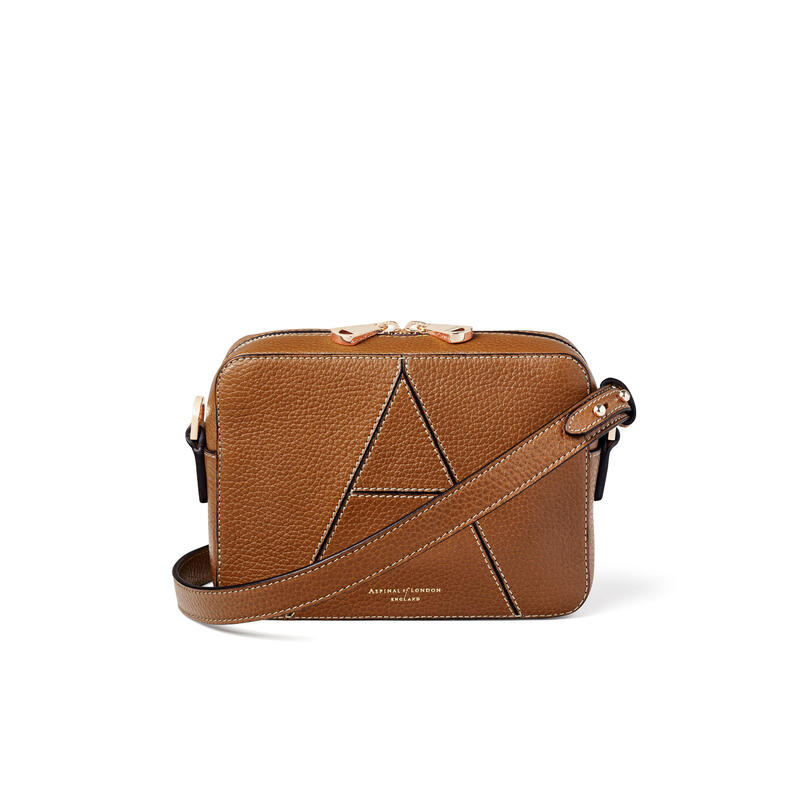 Aspinal of London Ladies Brown Pebble Leather Camera ’A’ Bag