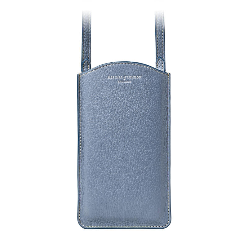 Aspinal of London London Phone Case in Heritage Blue Pebble