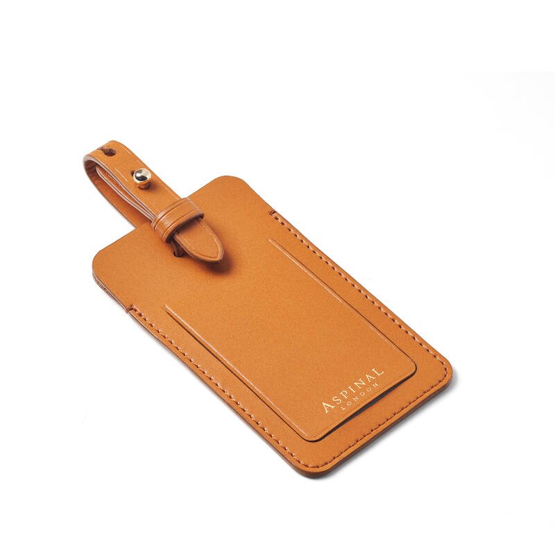 Aspinal of London Luggage Tag in Smooth Mustard