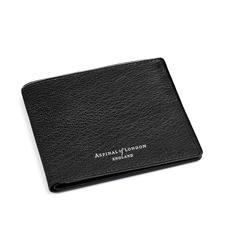 6 Card Billfold Wallet in Black & Grey Goatskin