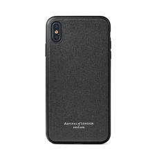 iPhone Xs Case with Black Edge in Black Saffiano