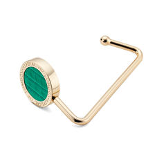 Aspinal Handbag Hook in Deep Shine Emerald Green Small Croc
