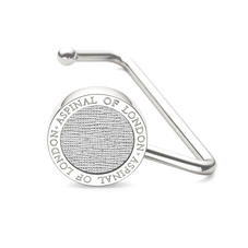 Aspinal Handbag Hook in Silver Saffiano