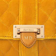 Micro Lottie Bag in Mustard Quilted Velvet