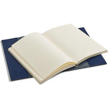 A4 Refillable Leather Journal in Navy Saffiano