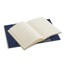 A5 Refillable Leather Journal in Navy Saffiano