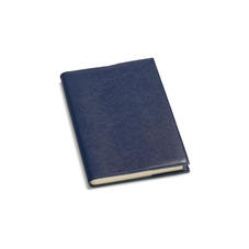 Pocket Refillable Leather Journal in Navy Saffiano