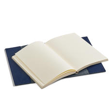 Pocket Refillable Leather Journal in Navy Saffiano