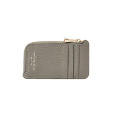 Zipped Coin & Card Holder in Warm Grey Pebble