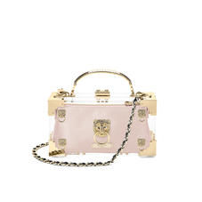 Trinket Pouch in Shell Pink Satin