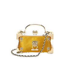 Trinket Pouch in Gold Satin
