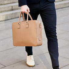 Small Mount Street Bag in Smooth Light Tan