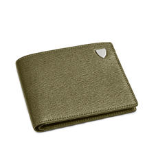 6 Card Billfold Wallet in Sage Saffiano & Smooth Sage